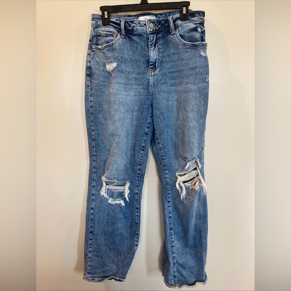 Willow & Root Wide Leg Distressed Jeans Size 28 - Picture 1 of 7